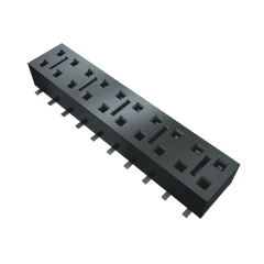 Samtec-HLE-102-02-F-DV-PE-BE-TR Steckverbinderleisten und Leiterplattenbuchsen Conn Socket Strip SKT 4 POS 2.54mm Solder ST Thru-Hole T/R