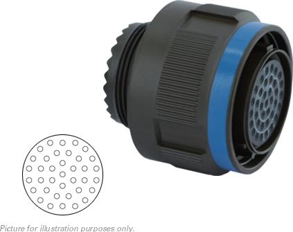 SOURIAU-D38999/26ZJ37BB Steckverbinder, rund Conn Circular SKT 37 POS Crimp ST Cable Mount 37 Terminal 1 Port