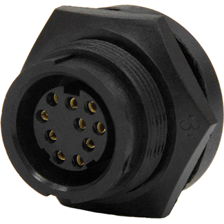 Conxall-W4291-10SG-3ES Steckverbinder, rund Conn Circular SKT 10 POS Solder ST Thru-Hole 10 Terminal 1 Port Bulk