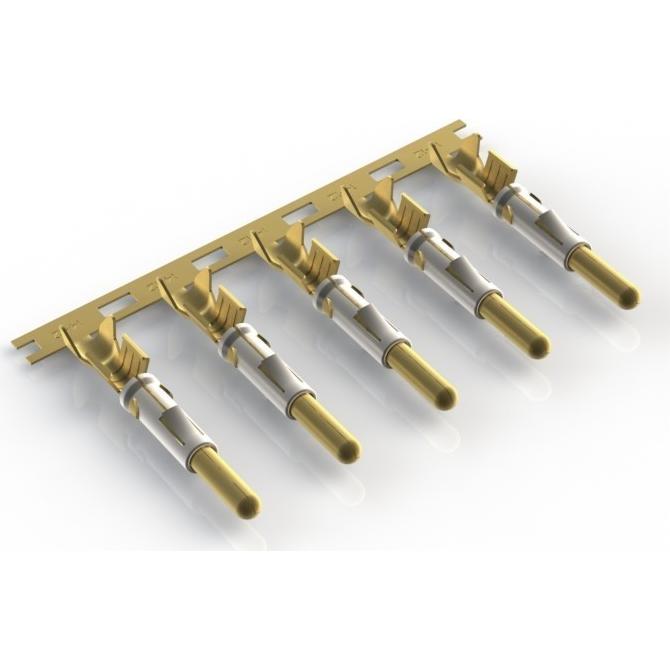 Amphenol-SP12A1G10-10 连接器触点 Pin contact, 2.5mm, 10 gold plating over nickel for 10 AWG, reel of 1000