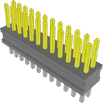 Conn Unshrouded Header HDR 24 POS 1.27mm Solder ST Top Entry Thru-Hole Tube