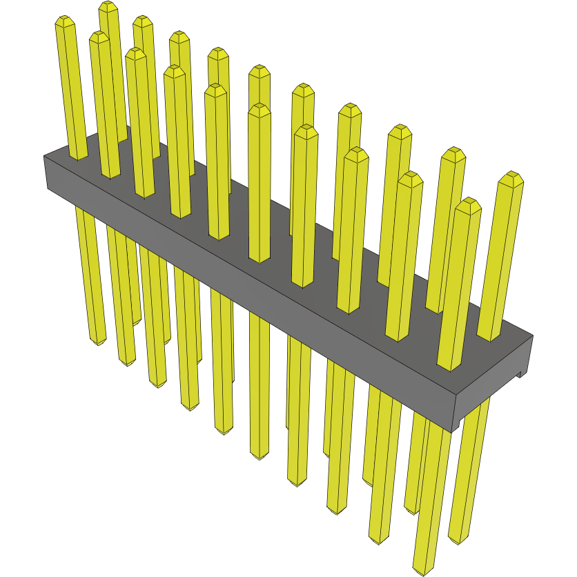 Samtec-MTMM-110-11-G-D-225 Steckverbinderleisten und Leiterplattenbuchsen Conn Unshrouded Header HDR 20 POS 2mm Solder ST Top Entry Thru-Hole Bulk