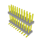 Conn Board Stacker HDR 20 POS 2mm Solder ST Top Entry SMD Tube