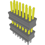 Conn Board Stacker HDR 14 POS 1.27mm Solder ST Top Entry Thru-Hole FLEX STACK™ Layer