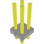 Conn Unshrouded Header HDR 4 POS 2.54mm Solder ST Top Entry Thru-Hole Bulk