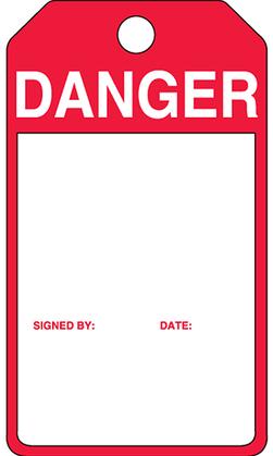Panduit-PVT-1162 Etiquetas de identificación Safety Tags,DANGER (BLANK MESSAGE AREA), THK PLS