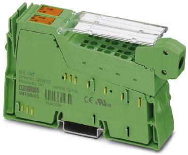 PHOENIX CONTACT-2861852 Modules d'interface Inline counter terminal block, complete with accessories (connectors and labeling fields), 1 counter input, 1control input, 1 output, 24 V DC, 500 mA, 3-wire connection method