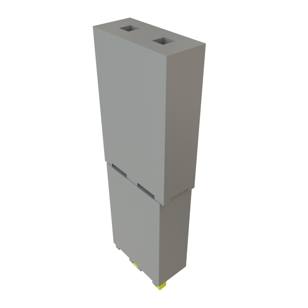 Samtec-ESQ-102-33-G-S Steckverbinderleisten und Leiterplattenbuchsen Conn Elevated Socket SKT 2 POS 2.54mm Solder ST Top Entry Thru-Hole Bulk