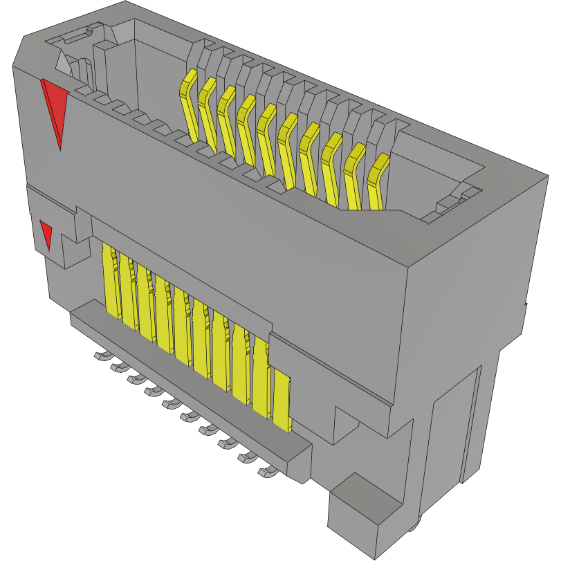 Samtec-ERF8-010-09.0-L-DV-TR Piastre connettori e prese PCB Conn Micro High Speed Socket Strip SKT 20 POS 0.8mm Solder ST Top Entry SMD Edge Rate® T/R