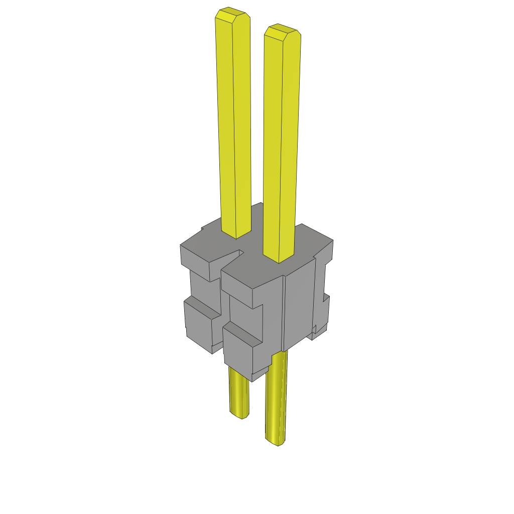 Samtec-TMS-102-51-L-S Steckverbinderleisten und Leiterplattenbuchsen Conn Unshrouded Header HDR 2 POS 1.27mm Solder ST Top Entry Thru-Hole Bulk