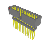 Conn Elevated Shrouded Header HDR 26 POS 2.54mm Solder ST Top Entry Thru-Hole Layer