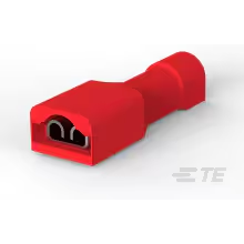 TE Connectivity-2-520084-2 Steckverbinderanschlüsse Quick Disconnect Terminal 18-22AWG Brass Red F 18.92mm Tin Carton/Loose