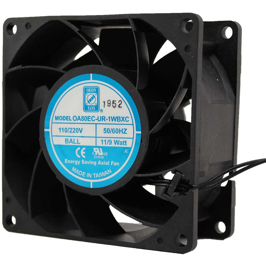 ORION FANS-OA80EC-UR-1WBXC Gebläse und Lüfter AC Fan Axial Ball Bearing 110V/220V 85V to 265V 60CFM 50dB 80 X 80 X 38mm