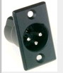 Amphenol-AC3MPNZB-AU Connector Audio and Video Conn XLR Connector M 3 POS Solder ST Panel Mount 3 Terminal 1 Port Bag