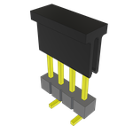 Conn Unshrouded Header HDR 4 POS 2.54mm Solder ST Top Entry SMD T/R