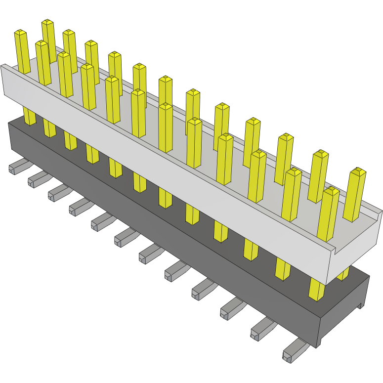 Samtec-HW-12-08-L-D-350-SM-LC Connector Headers and PCB Receptacles Conn Board Stacker HDR 24 POS 2.54mm Solder ST Top Entry SMD Tube