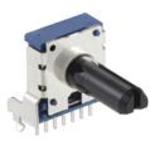 ALPS ALPINE CO., LTD-RK14K1210A1B Widerstandstrimmern, Potenziometern und Regelwiderstande Res POT 50K Ohm 20% 1(Elec)/1(Mech)Turn 6mm (27.6 X 16.1 X 20.2mm) Snap-In Panel Mount Tray