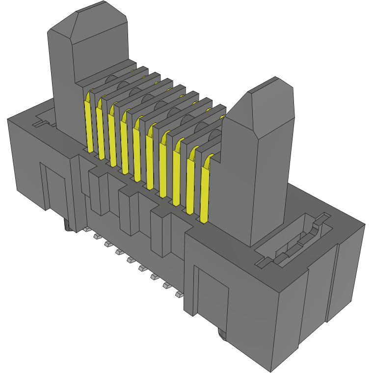 Samtec-ERM8-010-05.0-S-DV-EGP-TR 连接器插头及 PCB 插座 Conn Micro High Speed Terminal Strip HDR 20 POS 0.8mm Solder ST SMD T/R