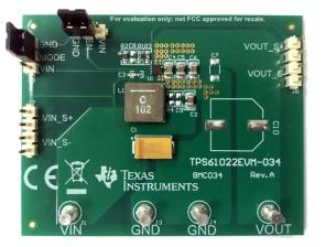 Texas Instruments-TPS61022EVM-034 Energiemanagement, Entwicklungsplatinen und -kits TPS61022 DC to DC Converter and Switching Regulator Chip 5.1V Output Evaluation Board
