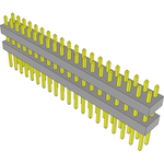 Conn Board Stacker HDR 40 POS 2mm Solder ST Top Entry Thru-Hole Bulk