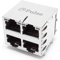 Pulse Electronics-JX20-0252NL Connector Telephone and Telecom Conn RJ-45 RCP 32 POS Solder RA Thru-Hole 44 Terminal 4 Port