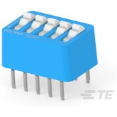 TE Connectivity-5435640-3 DIP-Schalter Switch DIP OFF ON SPST 5 Raised Rocker PC Pins 2.54mm Thru-Hole Box/Carton