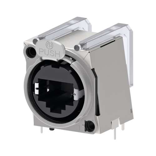 Neutrik Group-NE8FBH-LED Steckverbinder, Telefon und Telekommunikation Conn RJ-45 F 8 POS 2.54mm Solder RA Thru-Hole 8 Terminal 1 Port