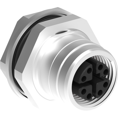 Molex-1203410150 Steckverbinder, rund Conn M12 Circular SKT 8 POS Solder ST Panel Mount 8 Terminal 1 Port Micro-Change® Blister