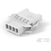 TE Connectivity-1969591-4 分立接线罩连接器 Conn Housing RCP 4 POS 2.5mm Crimp ST Panel Mount Natural Bag