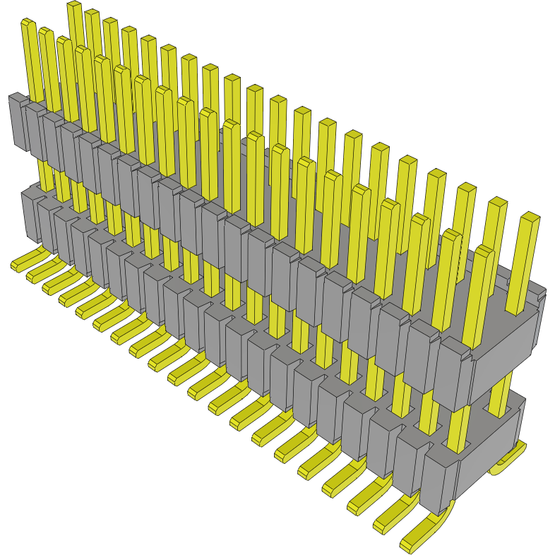 Samtec-HDWM-20-55-S-D-355-SM 连接器插头及 PCB 插座 Conn Board Stacker HDR 40 POS 1.27mm Solder ST SMD Tube