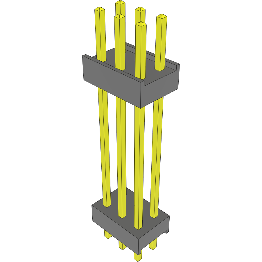 Samtec-DW-03-20-L-D-840 Steckverbinderleisten und Leiterplattenbuchsen Conn Board Stacker HDR 6 POS 2.54mm Solder ST Top Entry Thru-Hole FLEX STACK Bulk
