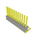 Conn Unshrouded Header HDR 12 POS 1.27mm Solder RA Side Entry Thru-Hole Tube