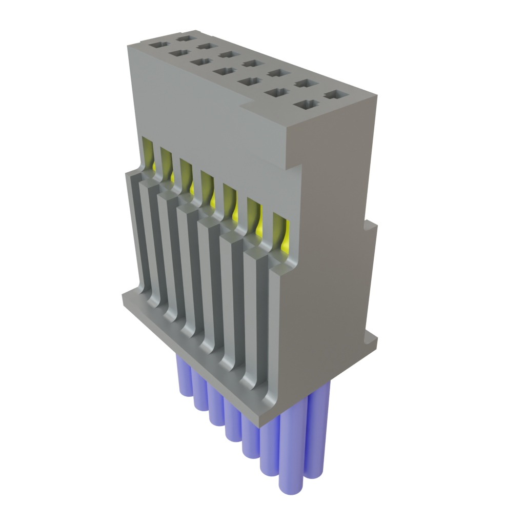 Samtec-SFSDT-07-28-G-36.00-S Assemblaggio cavo Altro Cable Assembly Discrete Wire 0.914m 28AWG Socket Strip 14 POS SKT Crimp TIGER EYE™ Layer