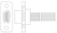 TE Connectivity-1532007-5 Conector D-subminiatura Conn D-Sub PIN 9 POS Crimp ST Cable Mount 9 Terminal 1 Port