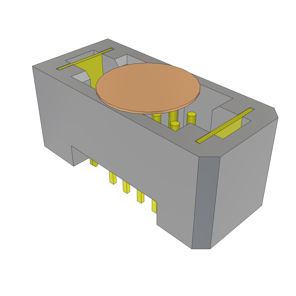Samtec-TFM-105-01-STL-D-WT-K Embases de raccordement et réceptacles PCB Conn Shrouded Header (4 Sides) HDR 10 POS 1.27mm Solder ST Top Entry Thru-Hole TIGER EYE™ Tube