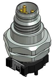 CONEC-42-01253 Connecteur circulaire Conn M8 Circular M 4 POS Solder ST Thru-Hole 4 Terminal 1 Port Bulk