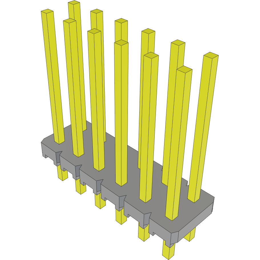 Samtec-MTLW-106-22-T-D-464 Connector Headers and PCB Receptacles Conn Unshrouded Header HDR 12 POS 2.54mm Solder ST Top Entry Thru-Hole Bulk