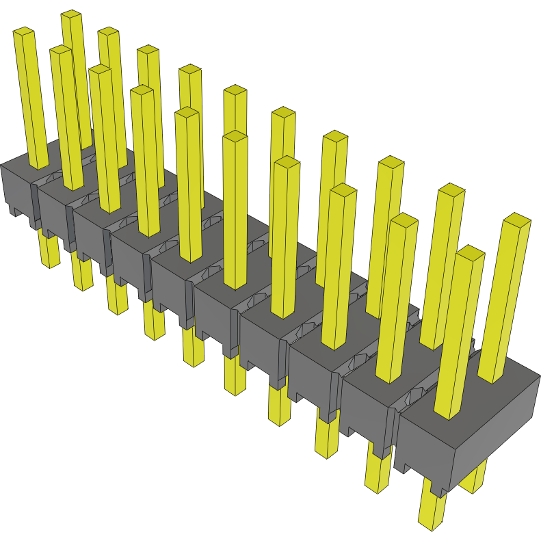 Samtec-MTSW-110-24-S-D-260 Piastre connettori e prese PCB Conn Unshrouded Header HDR 20 POS 2.54mm Solder ST Top Entry Thru-Hole Bulk