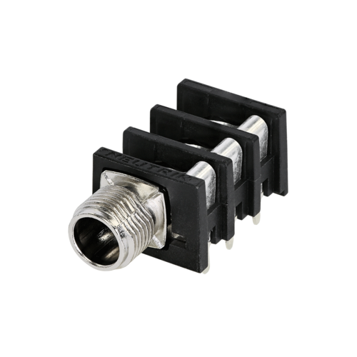 Neutrik Group-NRJ6HM-1 Steckverbinder für Audio und Video Conn 1/4" Stereo Jack F 1 POS Solder RA Thru-Hole 6 Terminal 1 Port