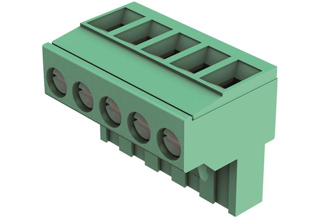 HARTING-14310216402000 Blocchi terminali connettore Conn Terminal Block F 2 POS 5mm Screw RA Cable Mount 15A har-flexicon® Bulk