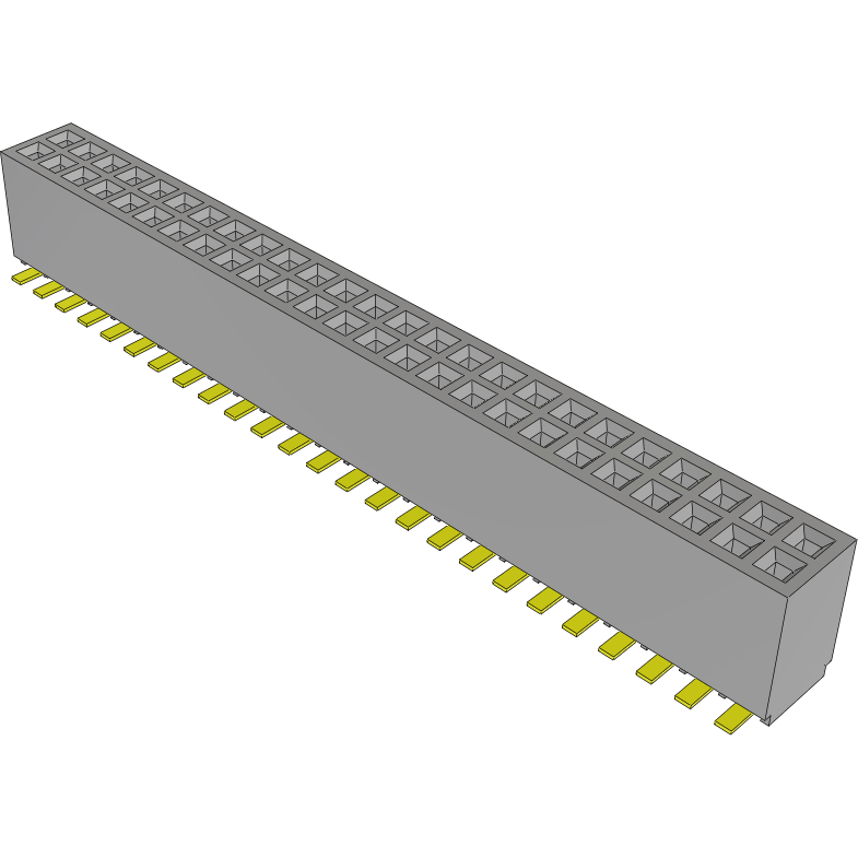 Samtec-SFMC-125-T2-S-D Steckverbinderleisten und Leiterplattenbuchsen Conn Socket Strip SKT 50 POS 1.27mm Solder ST Top Entry SMD TIGER EYE™ Tube