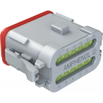 Conn Housing PL 12 POS Crimp ST Cable Mount Gray