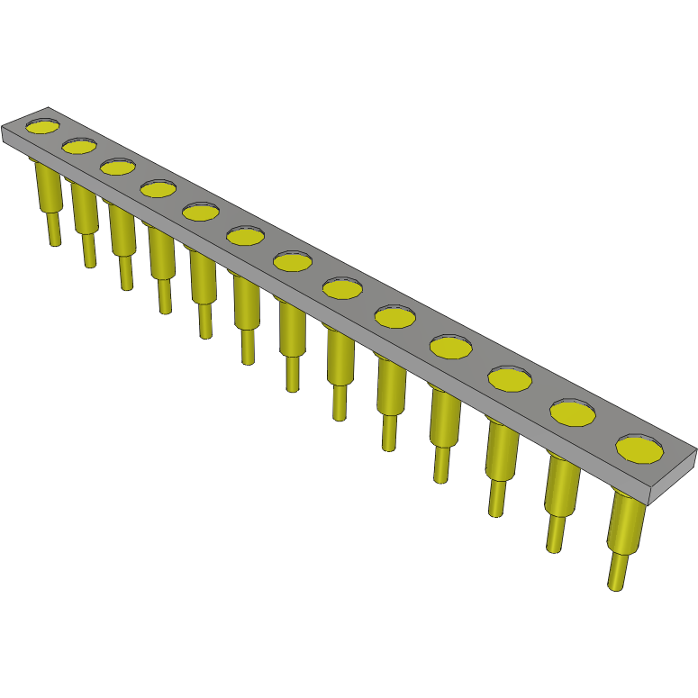 Samtec-HLS-0113-T-10 Embases de raccordement et réceptacles PCB Conn Socket Strip SKT 13 POS 2.54mm Solder ST Top Entry Thru-Hole Tube
