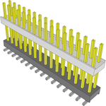 Conn Board Stacker HDR 32 POS 2.54mm Solder ST Top Entry SMD Tube