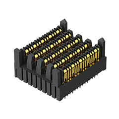 Samtec-EBTM-4-10-2.0-S-RA-1 Backplane connettore Conn Backplane HDR 140 POS 2mm Press Fit RA Thru-Hole Tray