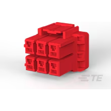 TE Connectivity-1-1376393-2 Custodia filo connettore dedicato Conn Housing PL 6 POS 5mm Crimp ST Cable Mount Red Bag