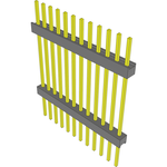 Conn Board Stacker HDR 12 POS 2.54mm Solder ST Top Entry Thru-Hole Bulk