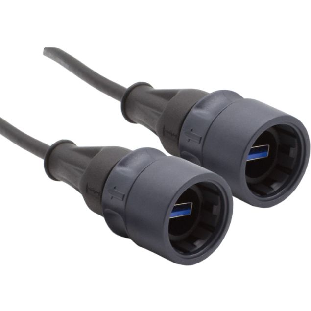 Bulgin Components PLC-PXP6041/AA3/5M00 Cable Assembly USB Sealed 3.0 A Plug to Sealed 3.0 A Plug