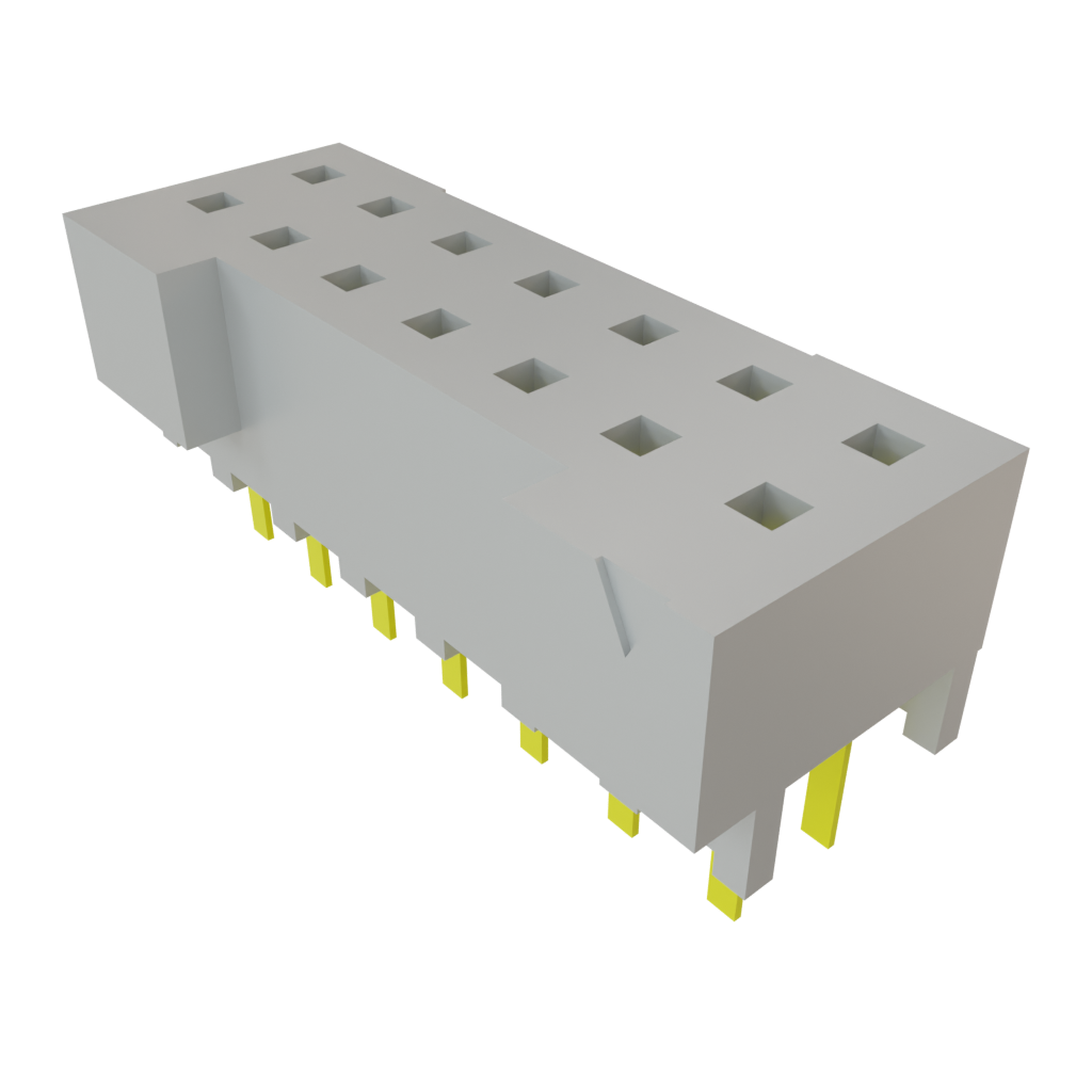 Samtec-S2M-107-01-F-D 连接器插头及 PCB 插座 Conn Socket Strip SKT 14 POS 2mm Solder ST Top Entry Thru-Hole Tube