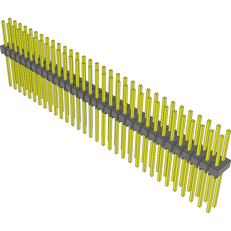 Samtec-MTSW-132-11-G-D-340 Connector Headers and PCB Receptacles Conn Unshrouded Header HDR 64 POS 2.54mm Solder ST Top Entry Thru-Hole Bulk